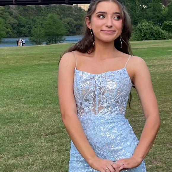Sherry Hill formal dress blue